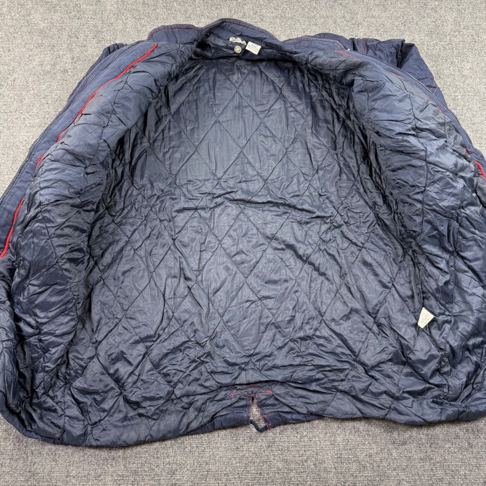 Cabin Creek Parka Jacket Large Navy Blue Quilted Lined Utility Vintage Men's - Picture 7 of 11